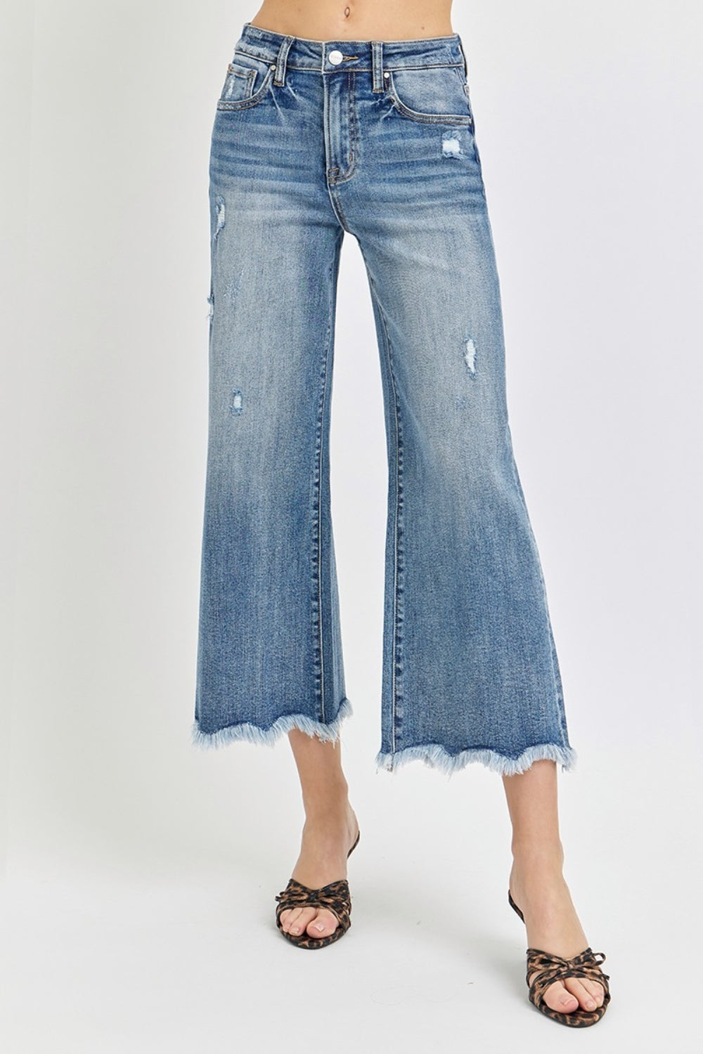 High Rise Cropped Flare Jeans - The Daily Makeover