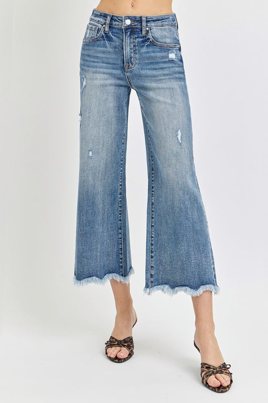 High Rise Cropped Flare Jeans - The Daily Makeover