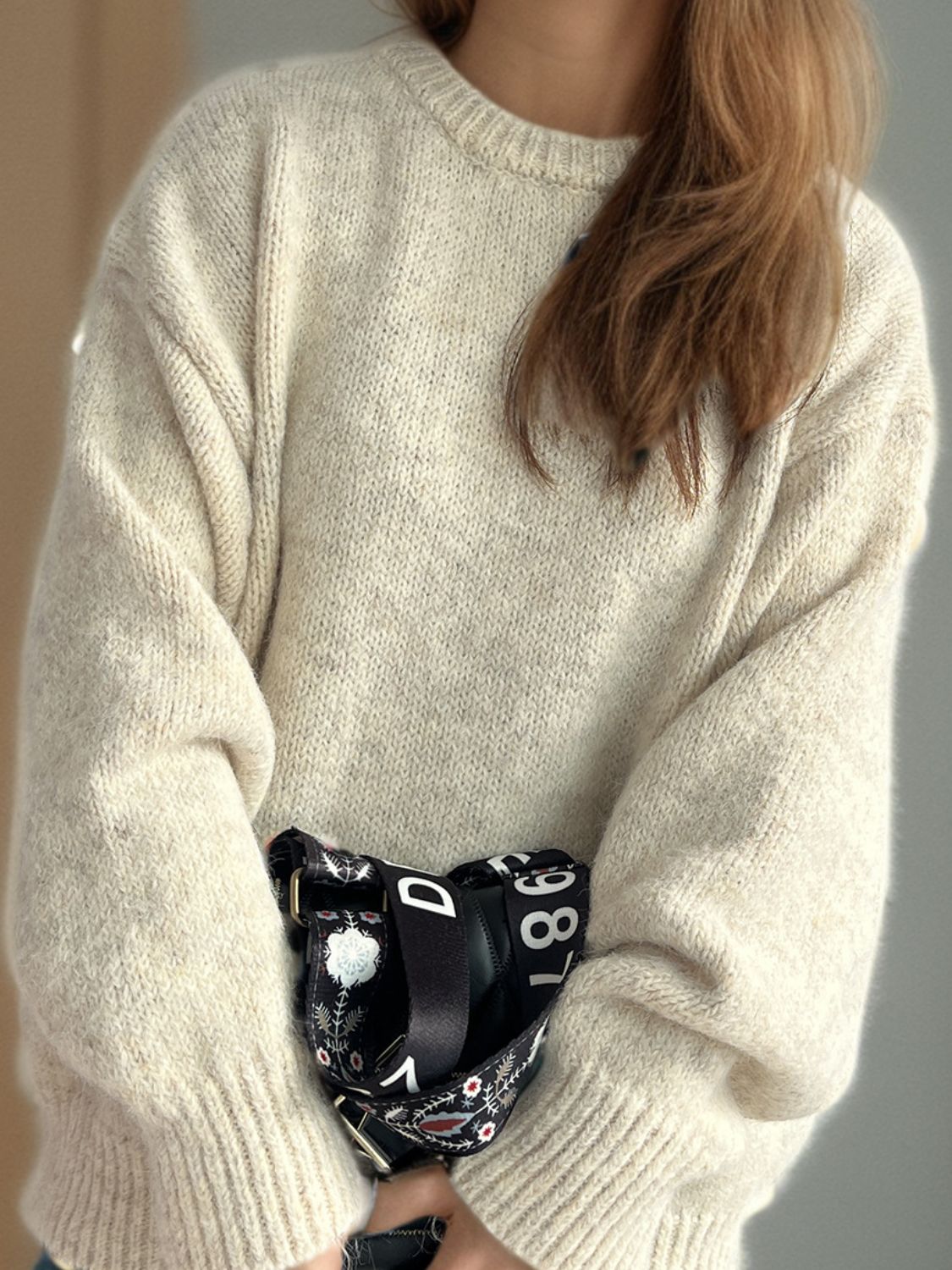 Round Neck Long Sleeve Sweater - The Daily Makeover