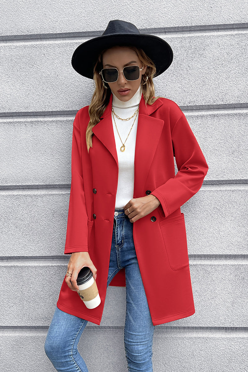 Ivy Lane Lapel Collar Long Sleeve Blazer - The Daily Makeover
