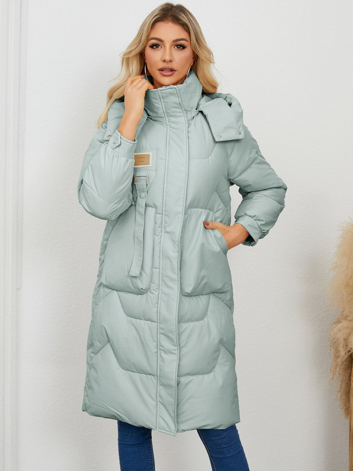 Long Sleeve Longline Hooded Winter Coat - The Daily Makeover