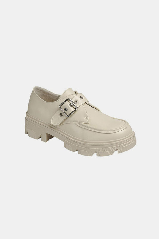 Forever Link Buckled Platform Lug Sole Loafers - The Daily Makeover