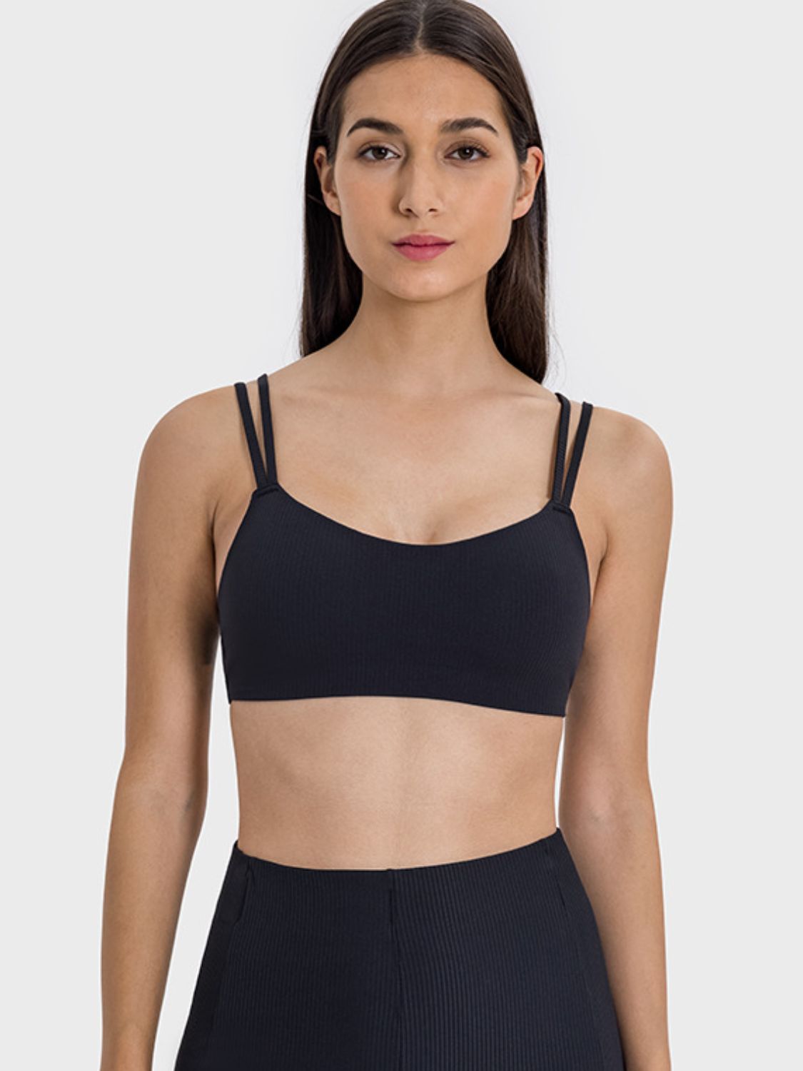 Scoop Neck Double Strap Active Cami - The Daily Makeover