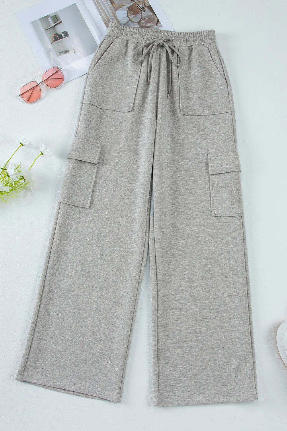 Drawstring Active Pants with Pockets - The Daily Makeover