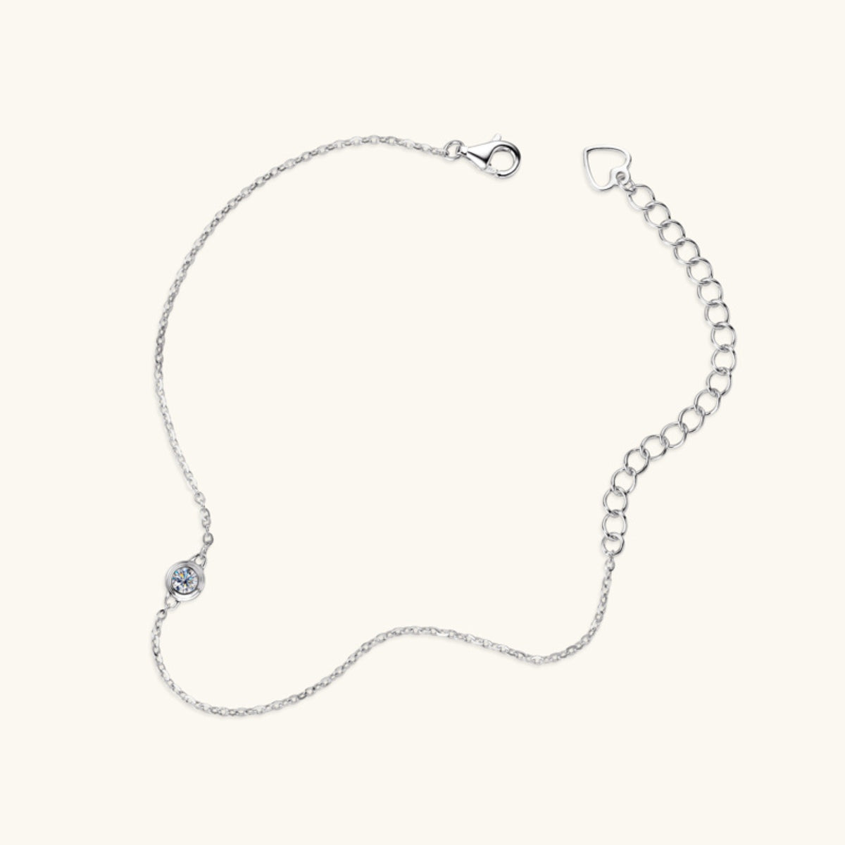 Inlaid Moissanite 925 Sterling Silver Bracelet - The Daily Makeover