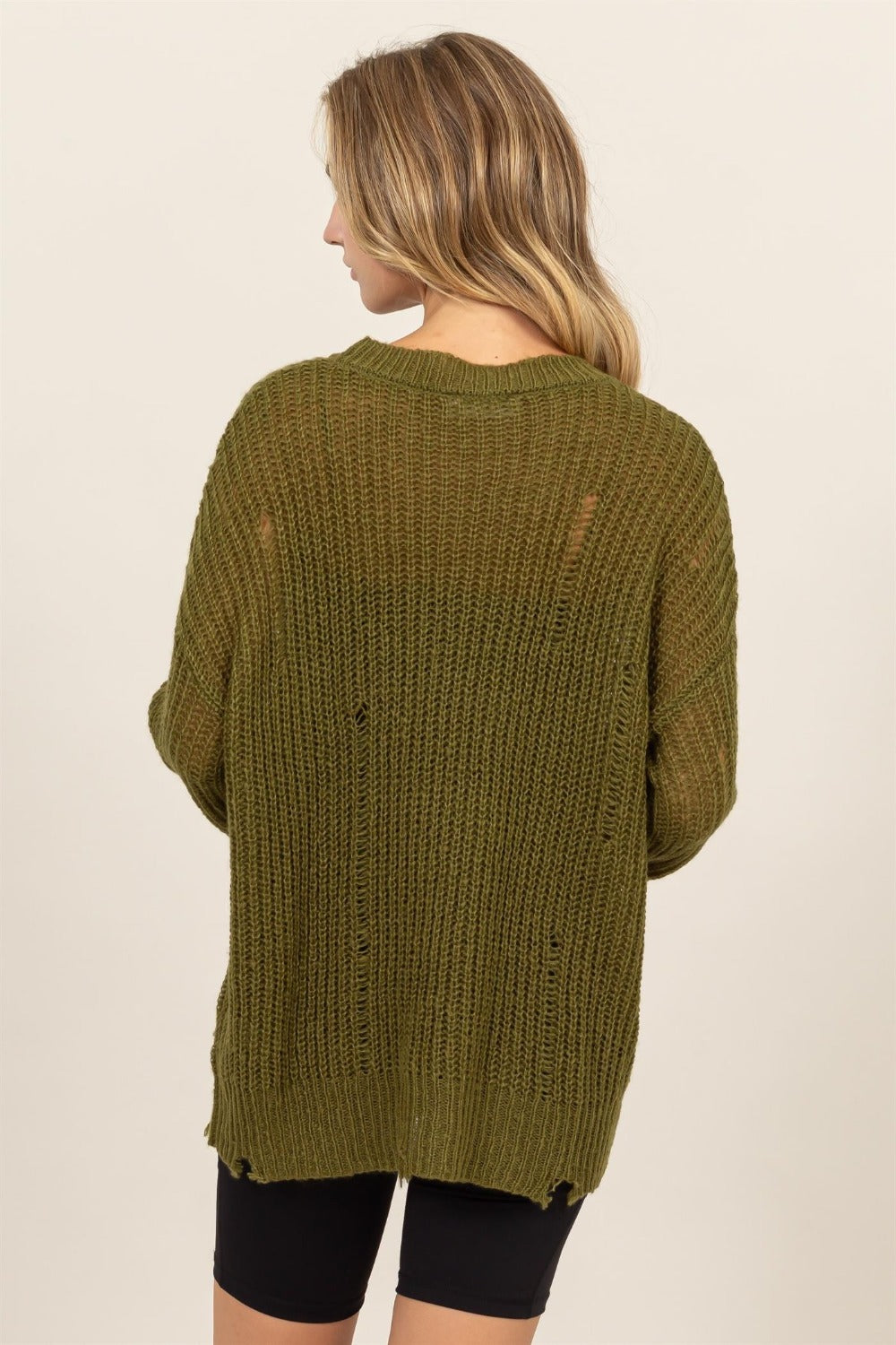 HYFVE Distressed Long Sleeve Knit Top - The Daily Makeover