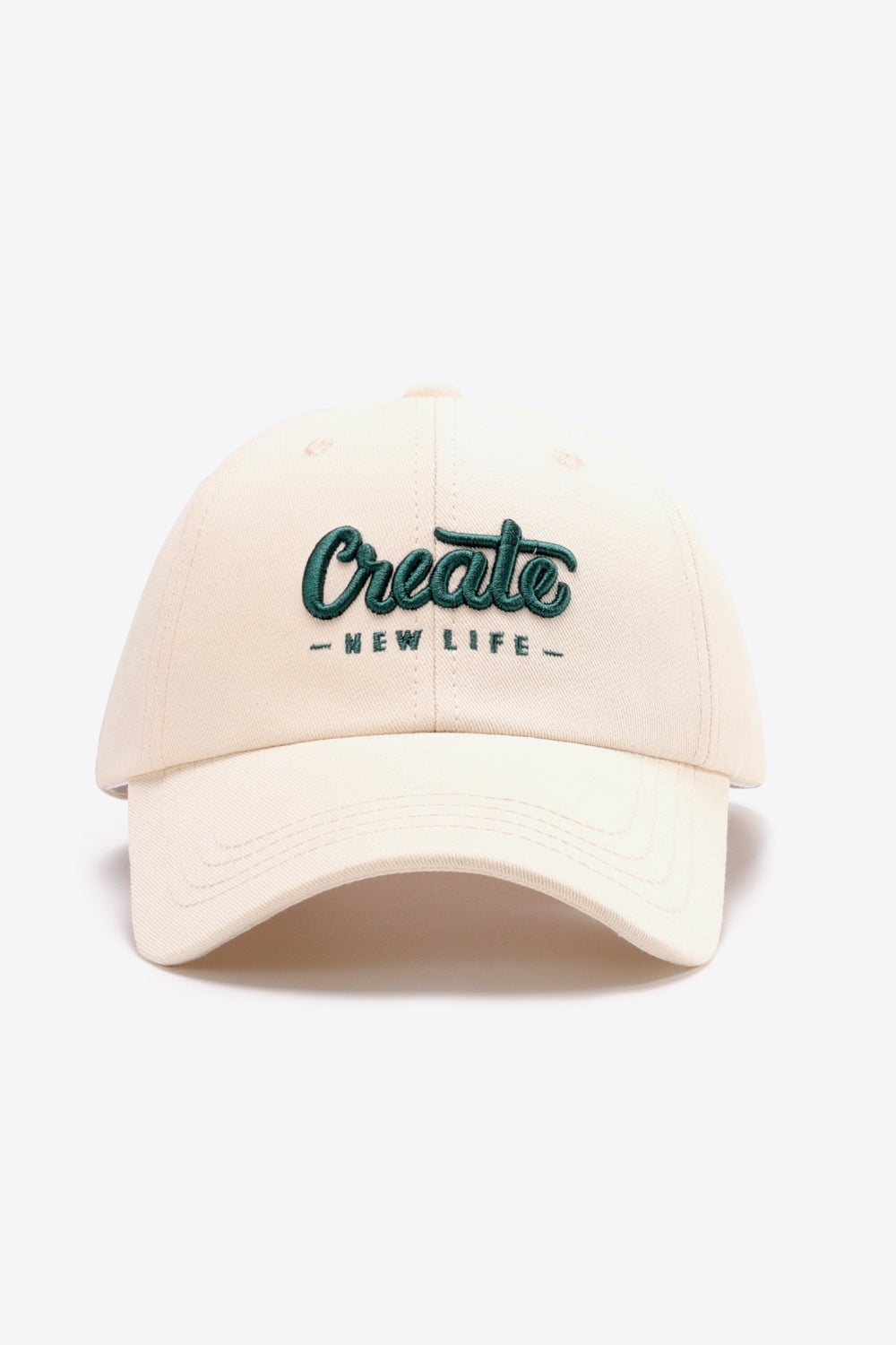 CREATE NEW LIFE Adjustable Cotton Baseball Cap - The Daily Makeover