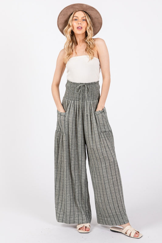 SAGE + FIG Cotton Gauze Wash Stripe Pants - The Daily Makeover