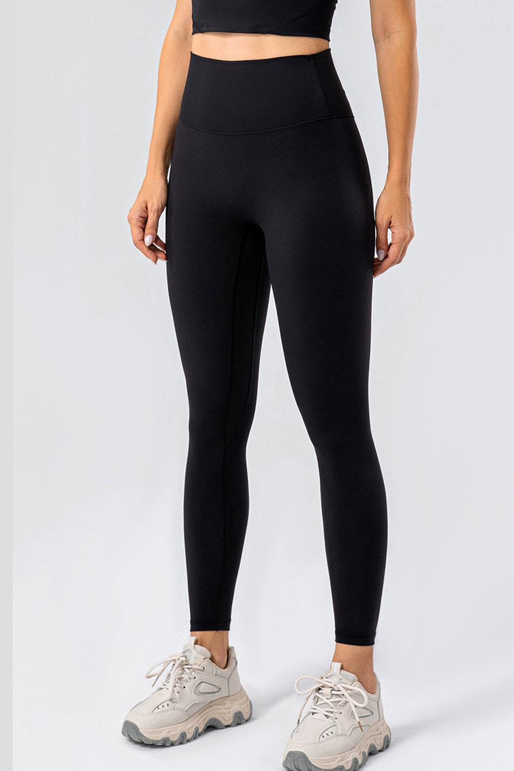 High Waist Wide Waistband Active Leggings - The Daily Makeover