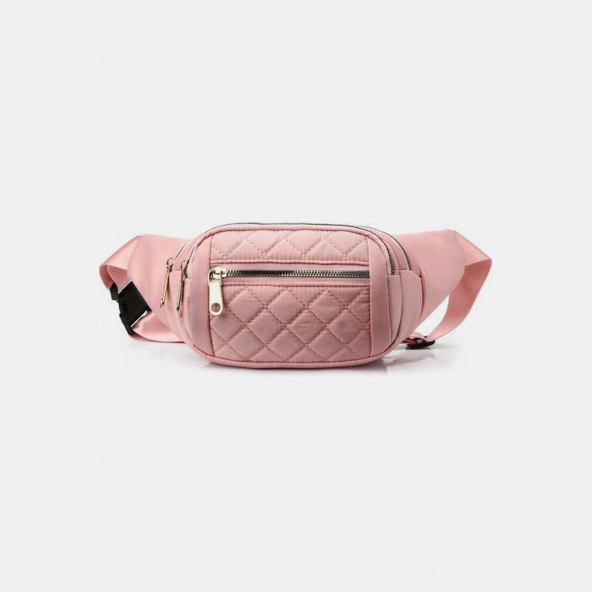 Zenana Quilted Multi Pocket Waist Belt Bag - The Daily Makeover