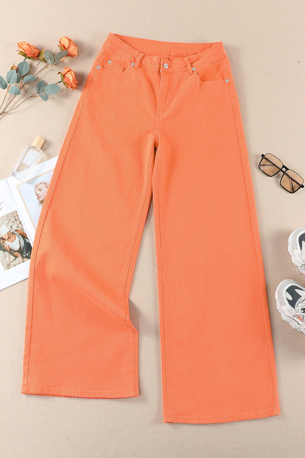 Wide Leg High Waist Jeans - The Daily Makeover