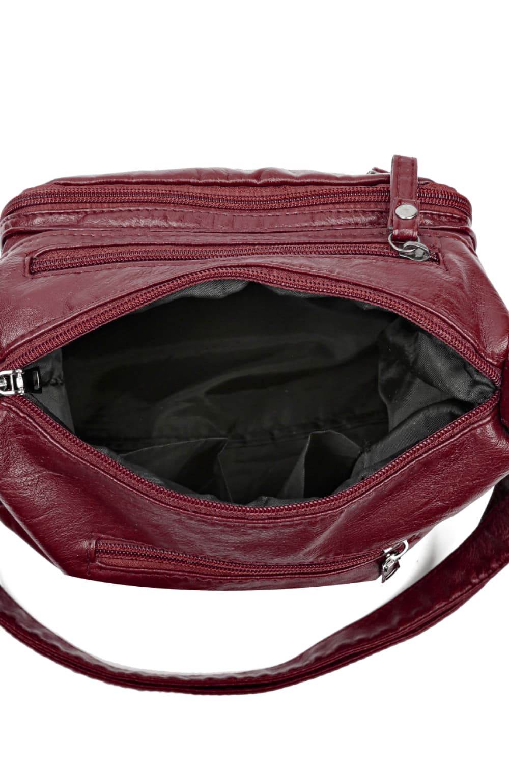 Multi-Pocket PU Leather Crossbody Bag - The Daily Makeover