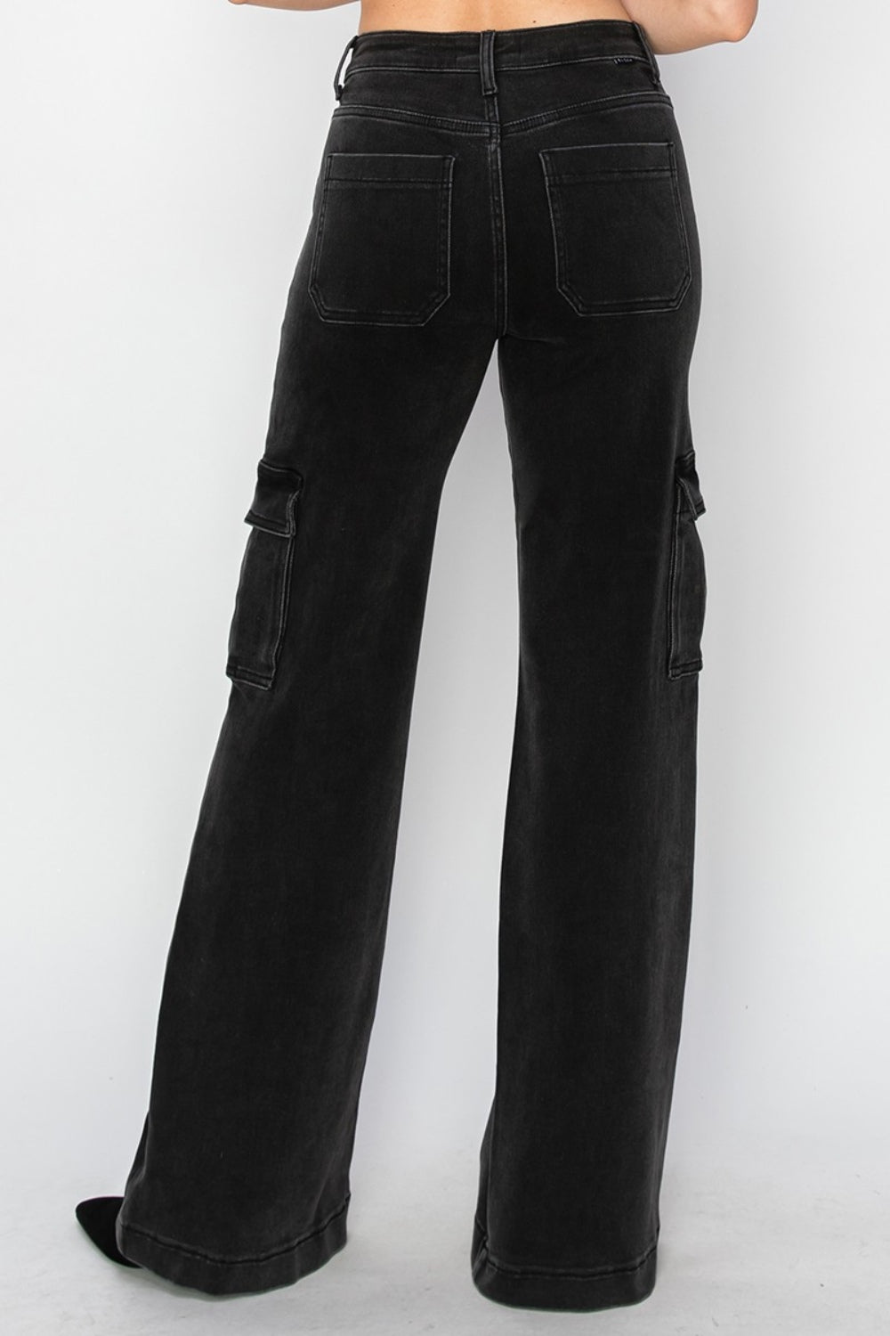 Full Size High Rise Wide Leg Cargo Jeans - The Daily Makeover