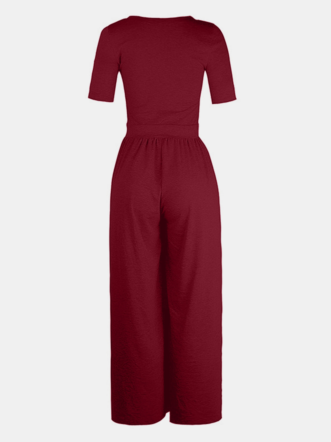 [Preorder] Scoop Neck Short Sleeve Jumpsuit [Est Ship 07/02/24] - The Daily Makeover
