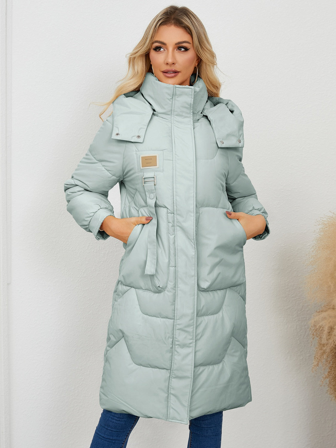 Long Sleeve Longline Hooded Winter Coat - The Daily Makeover