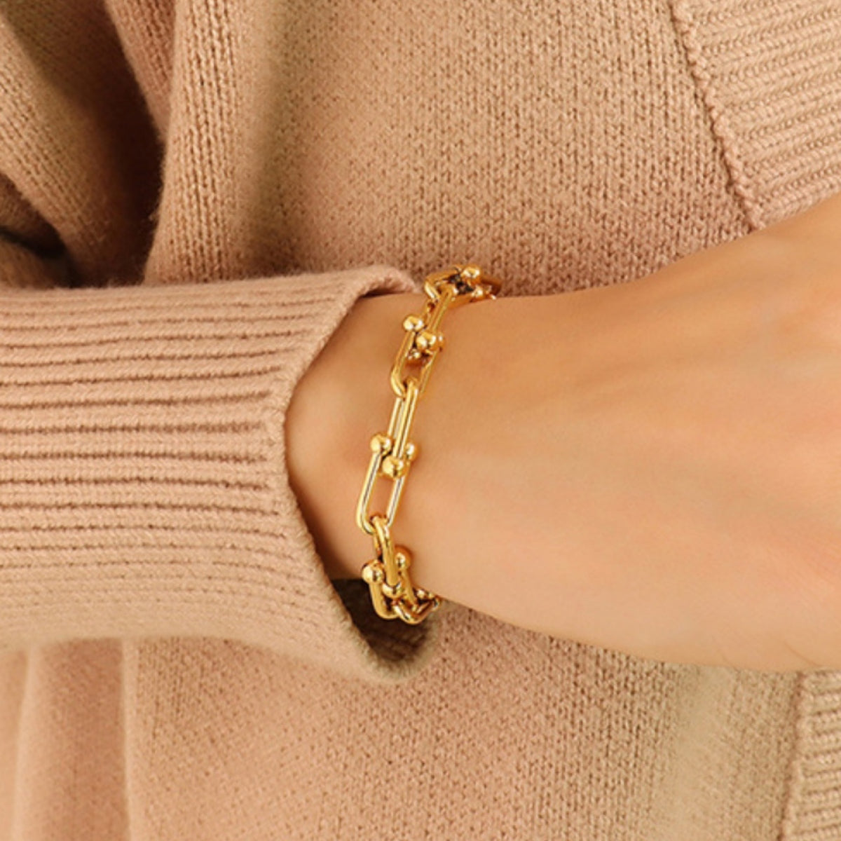 Chunky Chain Titanium Steel Bracelet - The Daily Makeover