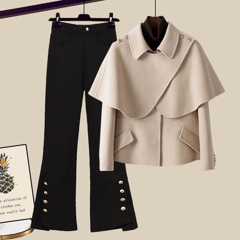 Retro Design Suit Jacket Skinny Jeans Two-piece Set - The Daily Makeover