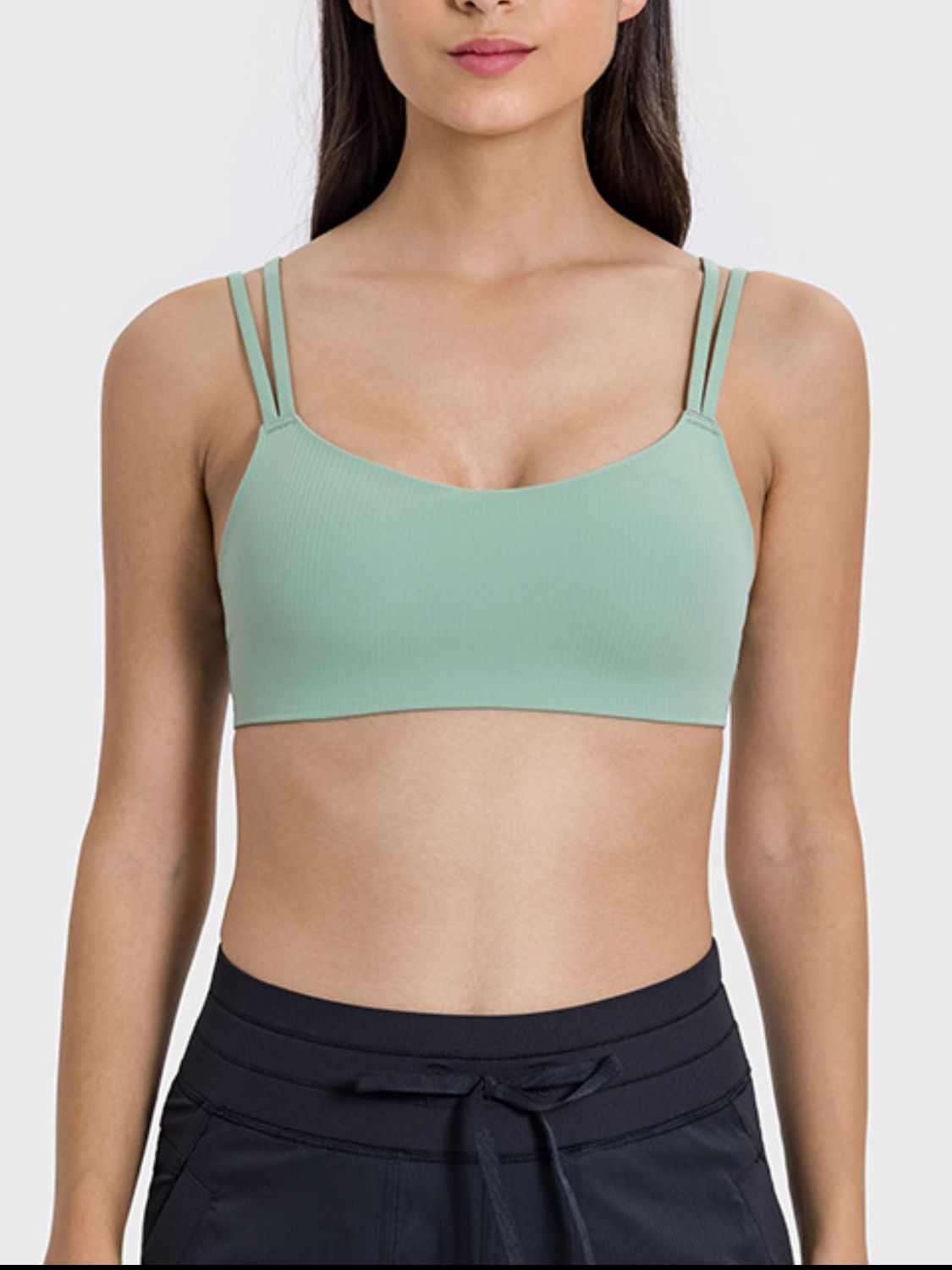 Scoop Neck Double Strap Active Cami - The Daily Makeover