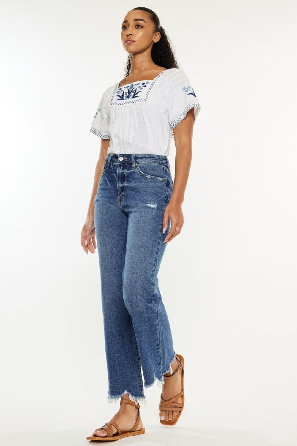 Kancan Full Size High Rise Slim Wide Leg Jeans - The Daily Makeover