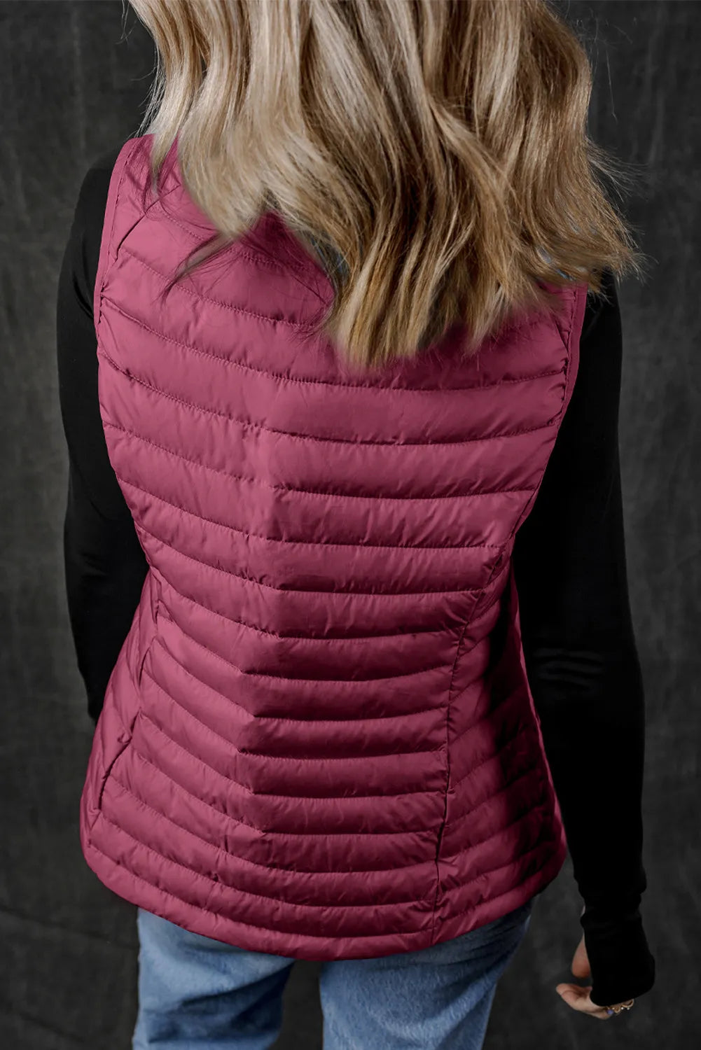 Pocketed Zip Up Vest Coat - The Daily Makeover
