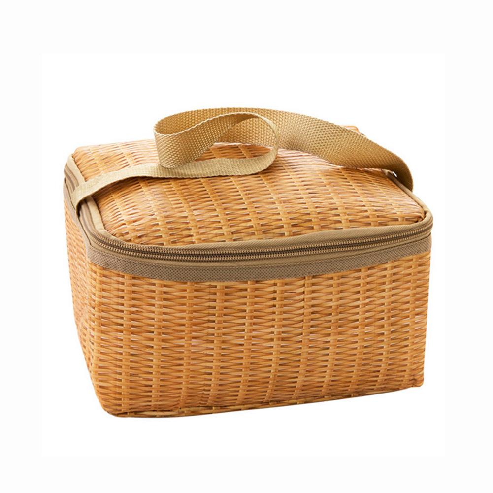 Outdoor Camping Picnic Wicker Basket - The Daily Makeover