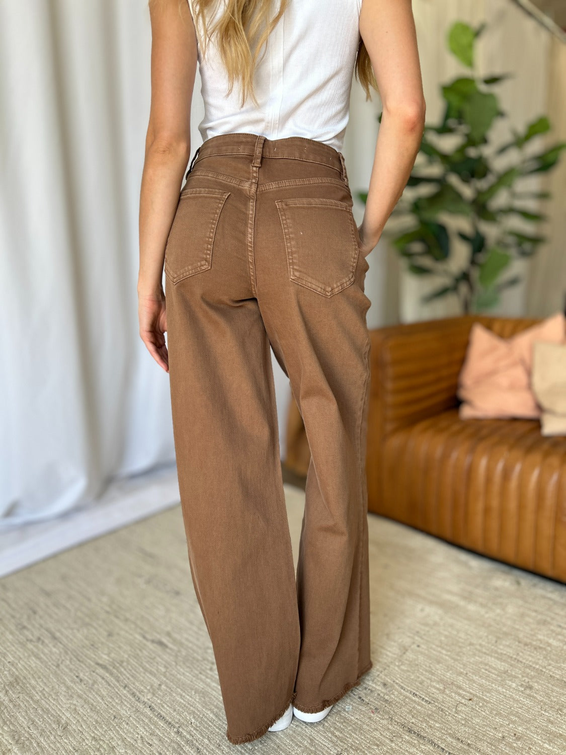 RFM Full Size High Rise Garment Dye Wide Leg Jeans - The Daily Makeover