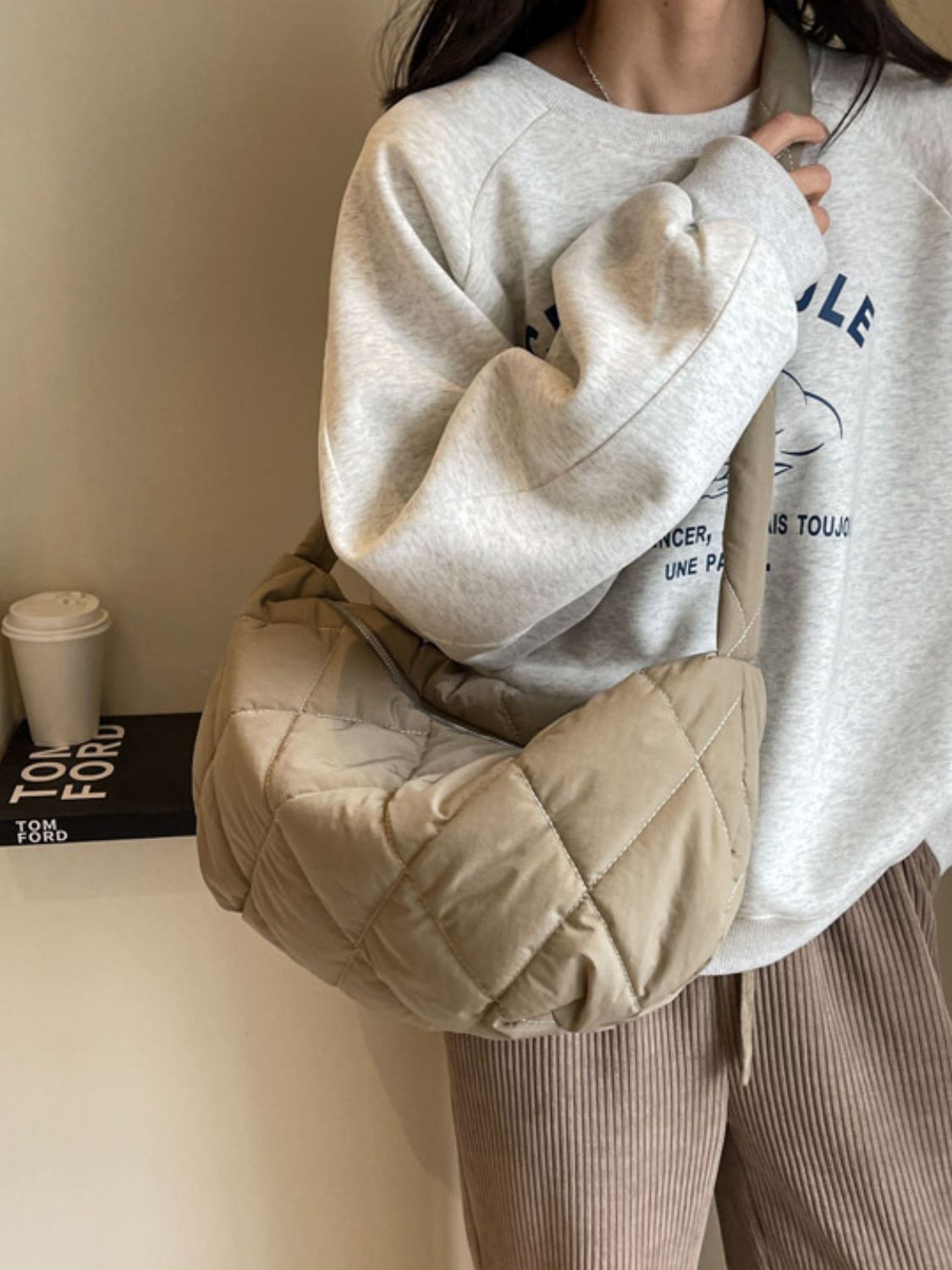 Quilted Polyester Crossbody Bag - The Daily Makeover