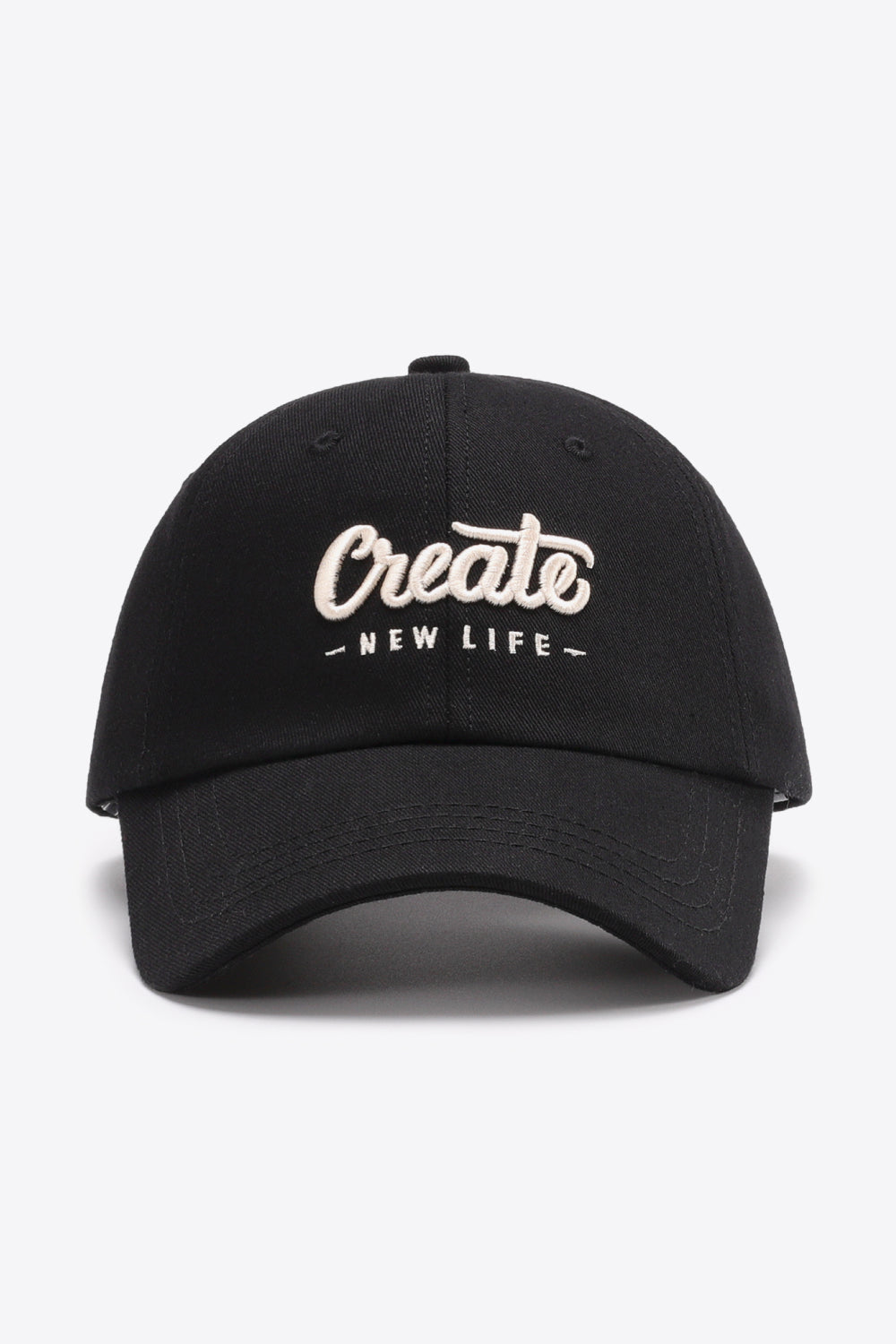 CREATE NEW LIFE Adjustable Cotton Baseball Cap - The Daily Makeover
