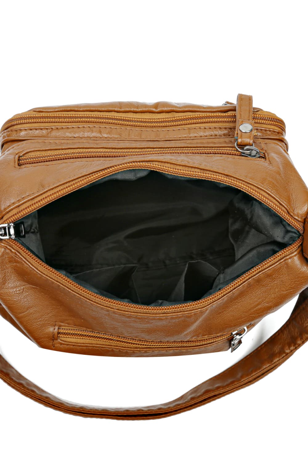 Multi-Pocket PU Leather Crossbody Bag - The Daily Makeover