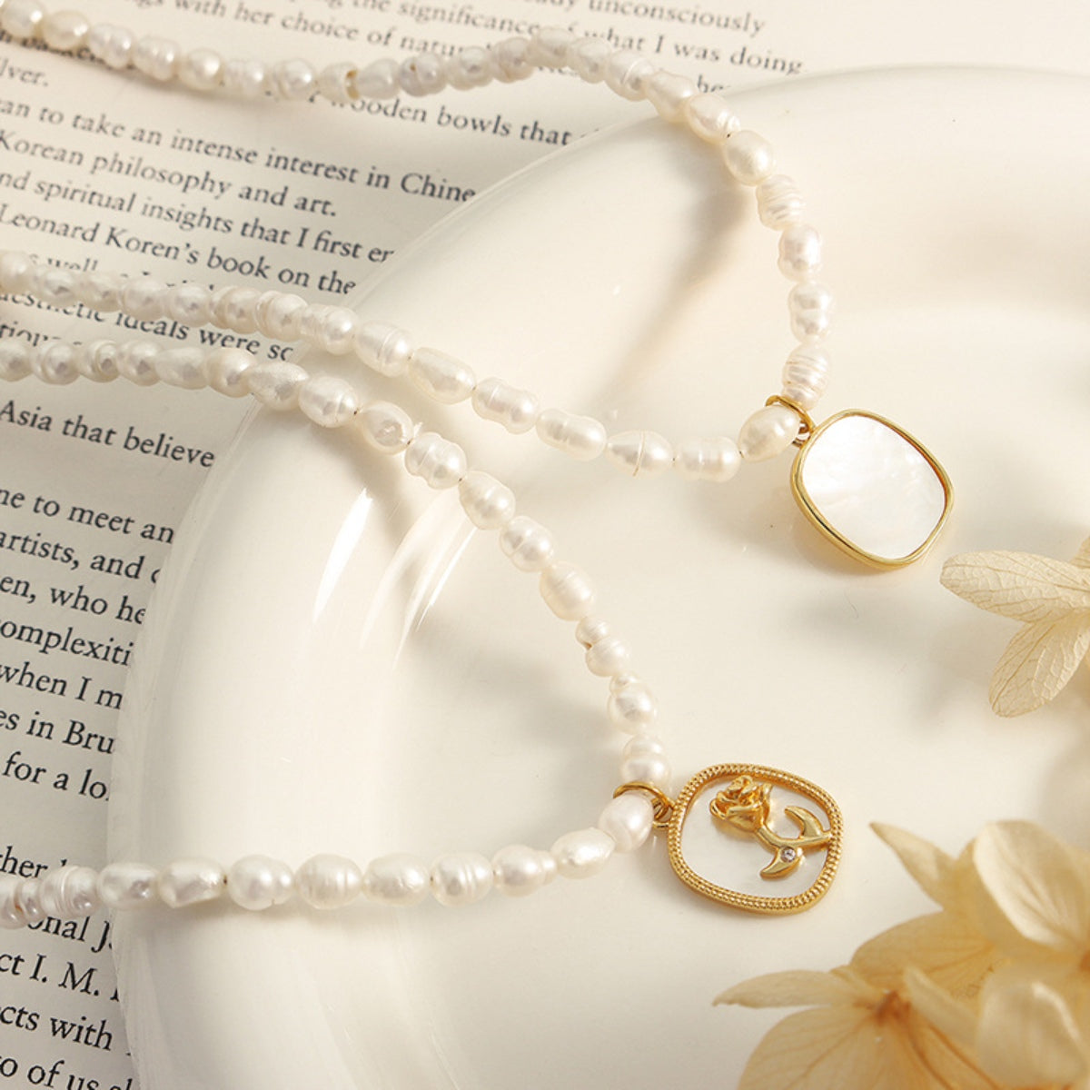 18K Gold-Plated Freshwater Pearl Necklace - The Daily Makeover
