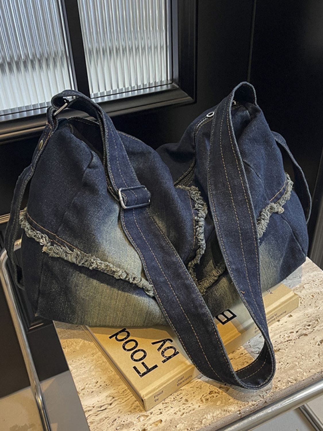 Raw Hem Gradient Crossbody Bag - The Daily Makeover