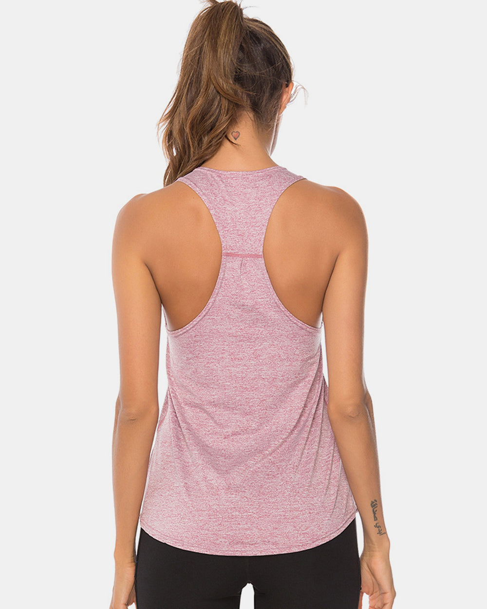 Full Size Scoop Neck Wide Strap Active Tank - The Daily Makeover