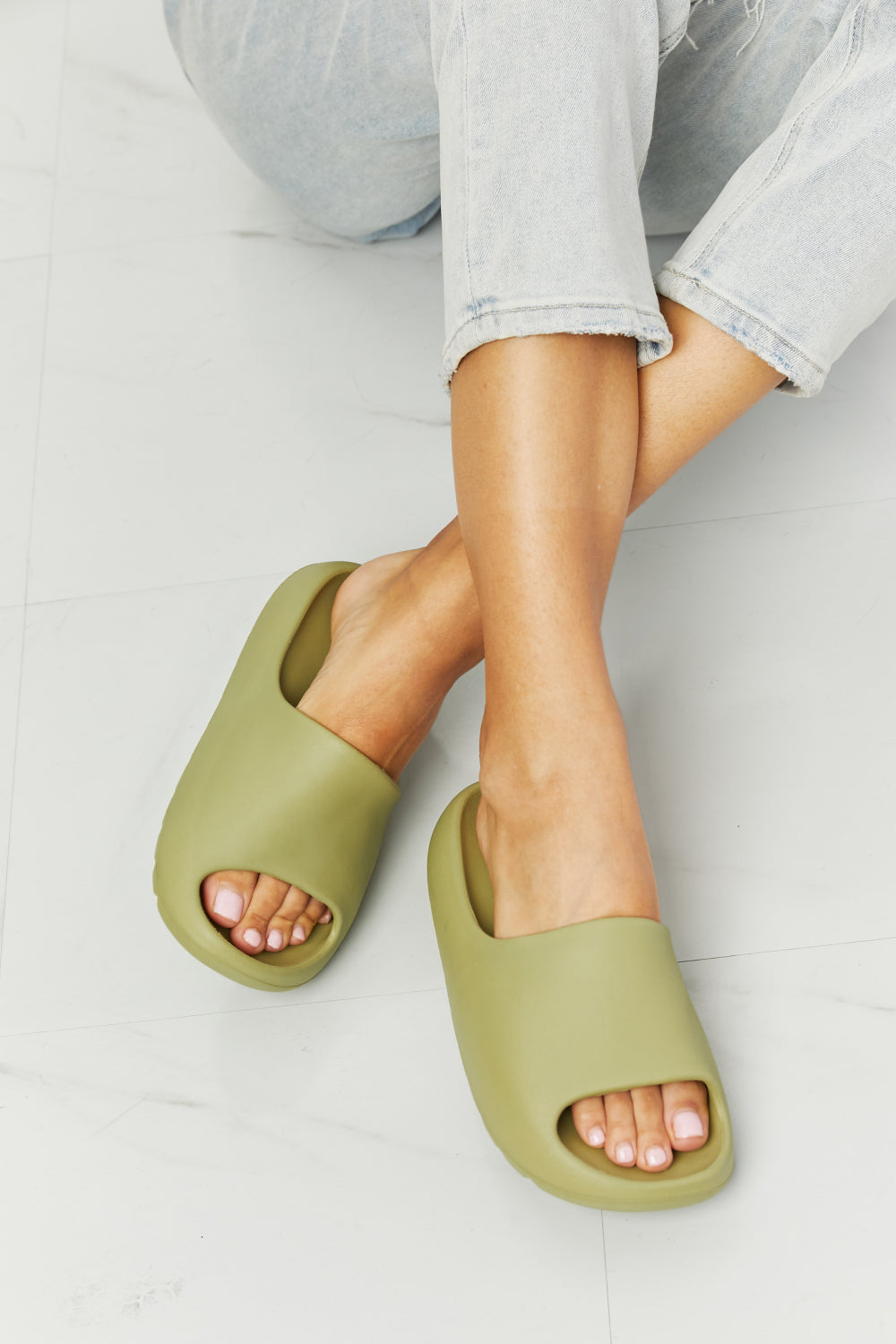 NOOK JOI In My Comfort Zone Slides in Green - The Daily Makeover