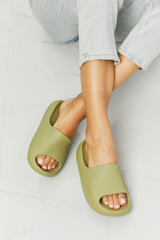 NOOK JOI In My Comfort Zone Slides in Green - The Daily Makeover