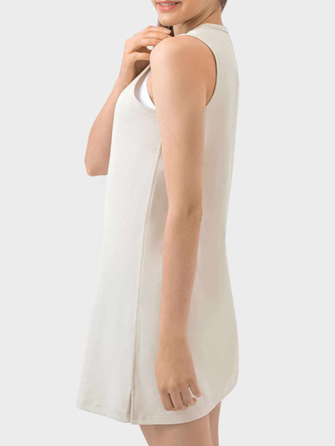 Round Neck Sleeveless Active Dress - The Daily Makeover