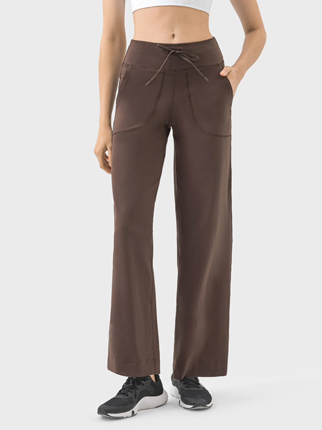 Drawstring Active Pants with Pockets - The Daily Makeover