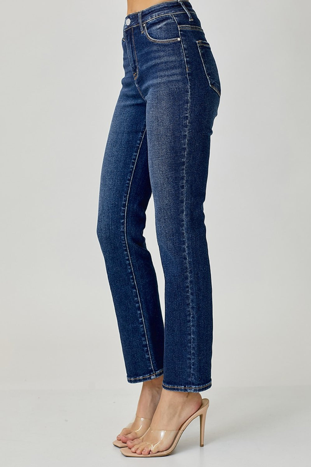 Full Size High Waist Straight Jeans - The Daily Makeover