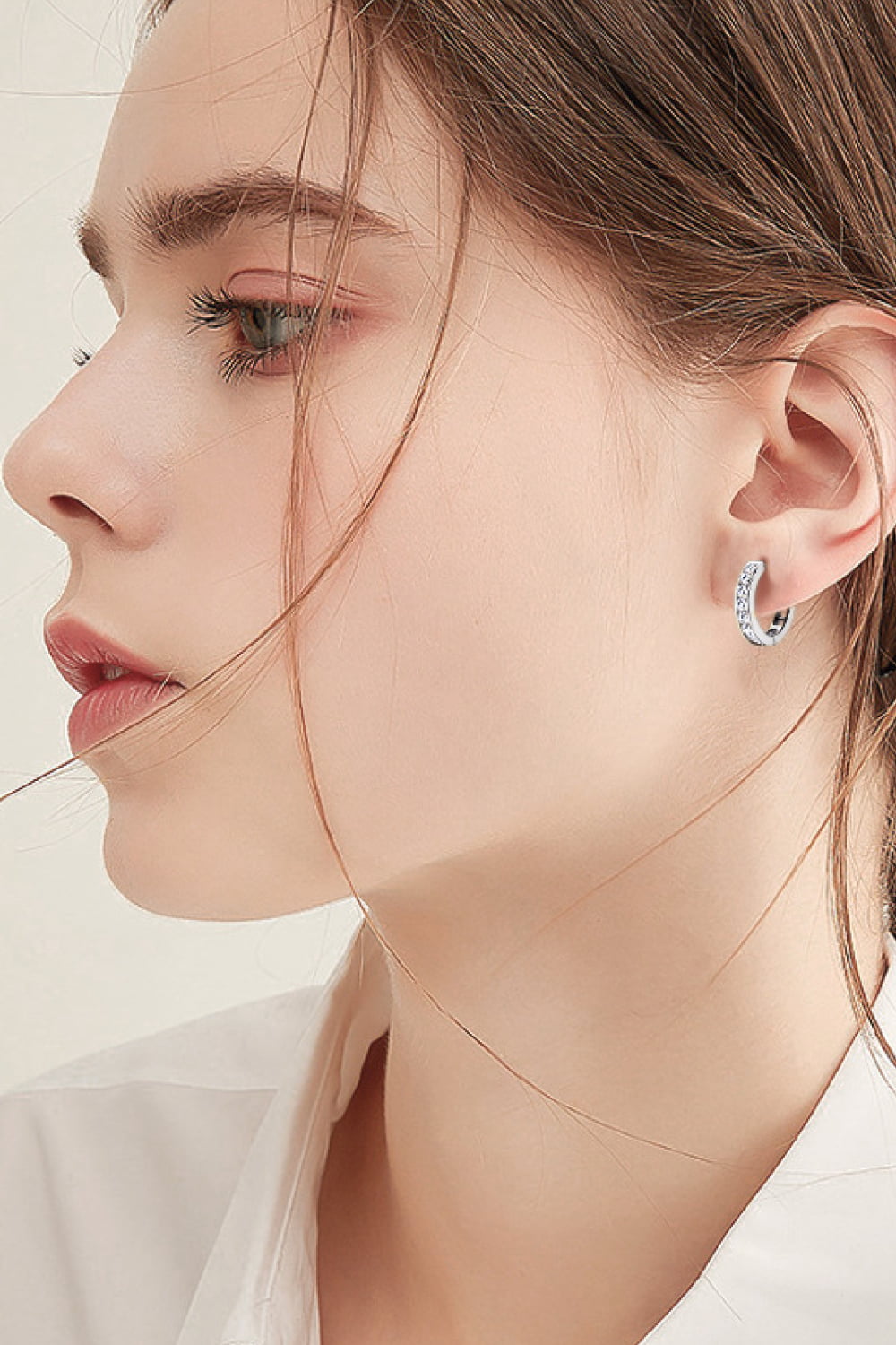 Moissanite 925 Sterling Silver Huggie Earrings - The Daily Makeover