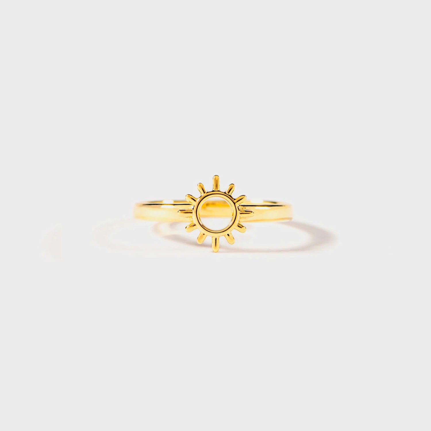 Sun Shape 18K Gold-Plated Ring - The Daily Makeover