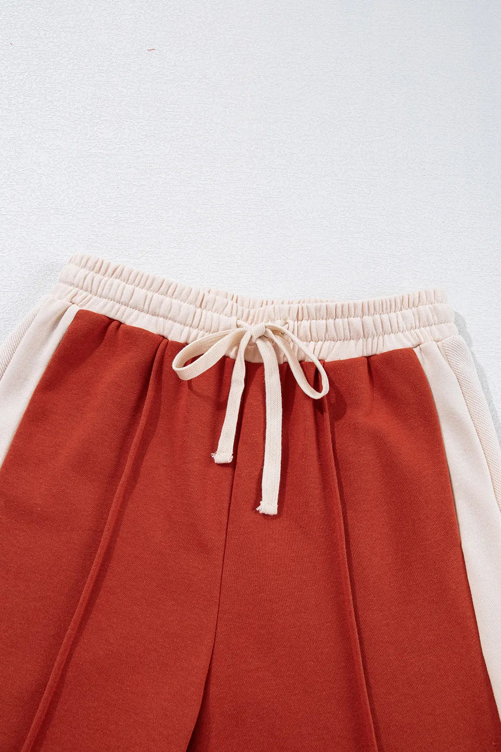 Drawstring Contrast Wide Leg Pants - The Daily Makeover