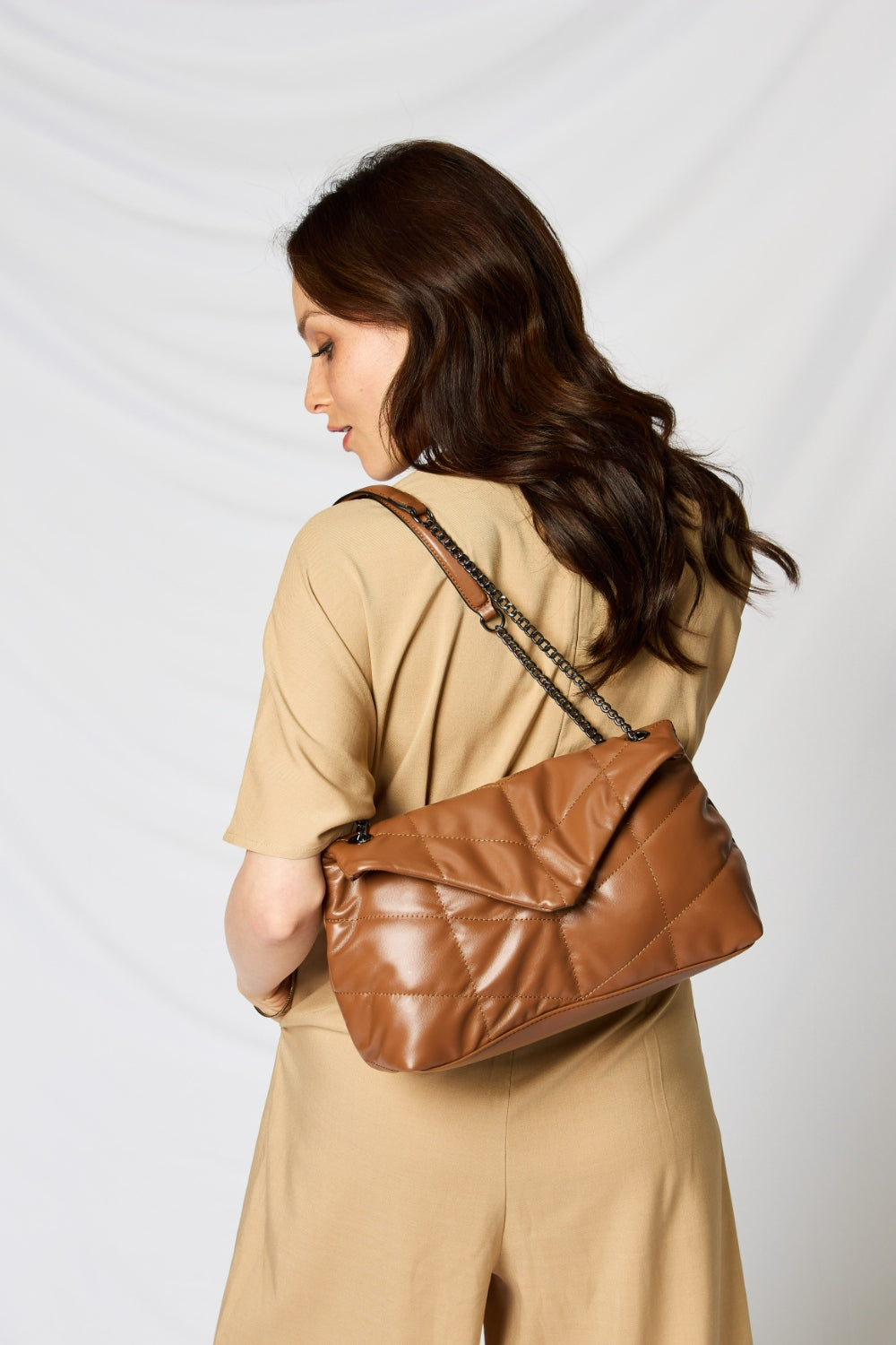 SHOMICO PU Leather Chain Handbag - The Daily Makeover