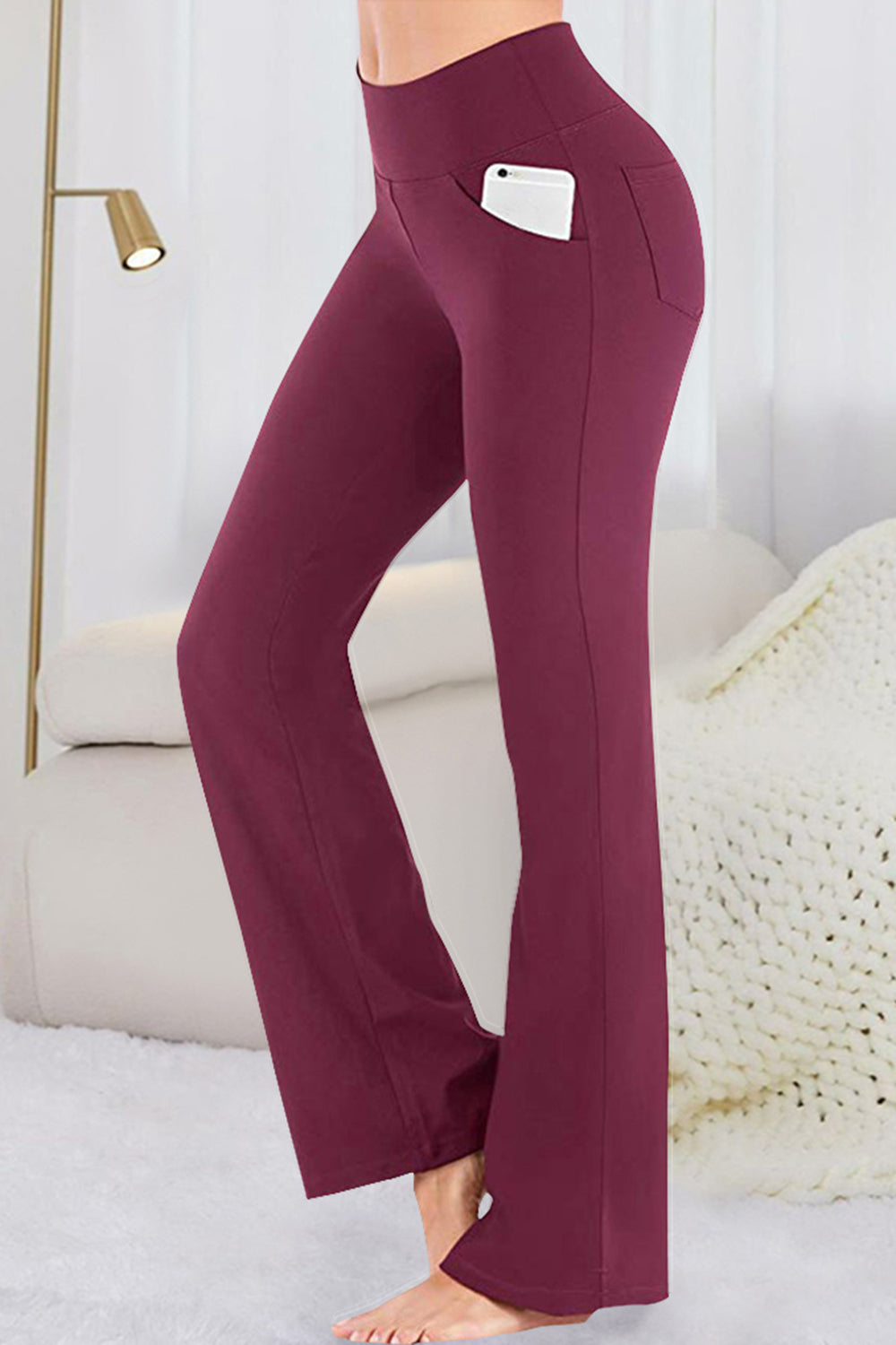 Pocketed High Waist Active Pants - The Daily Makeover