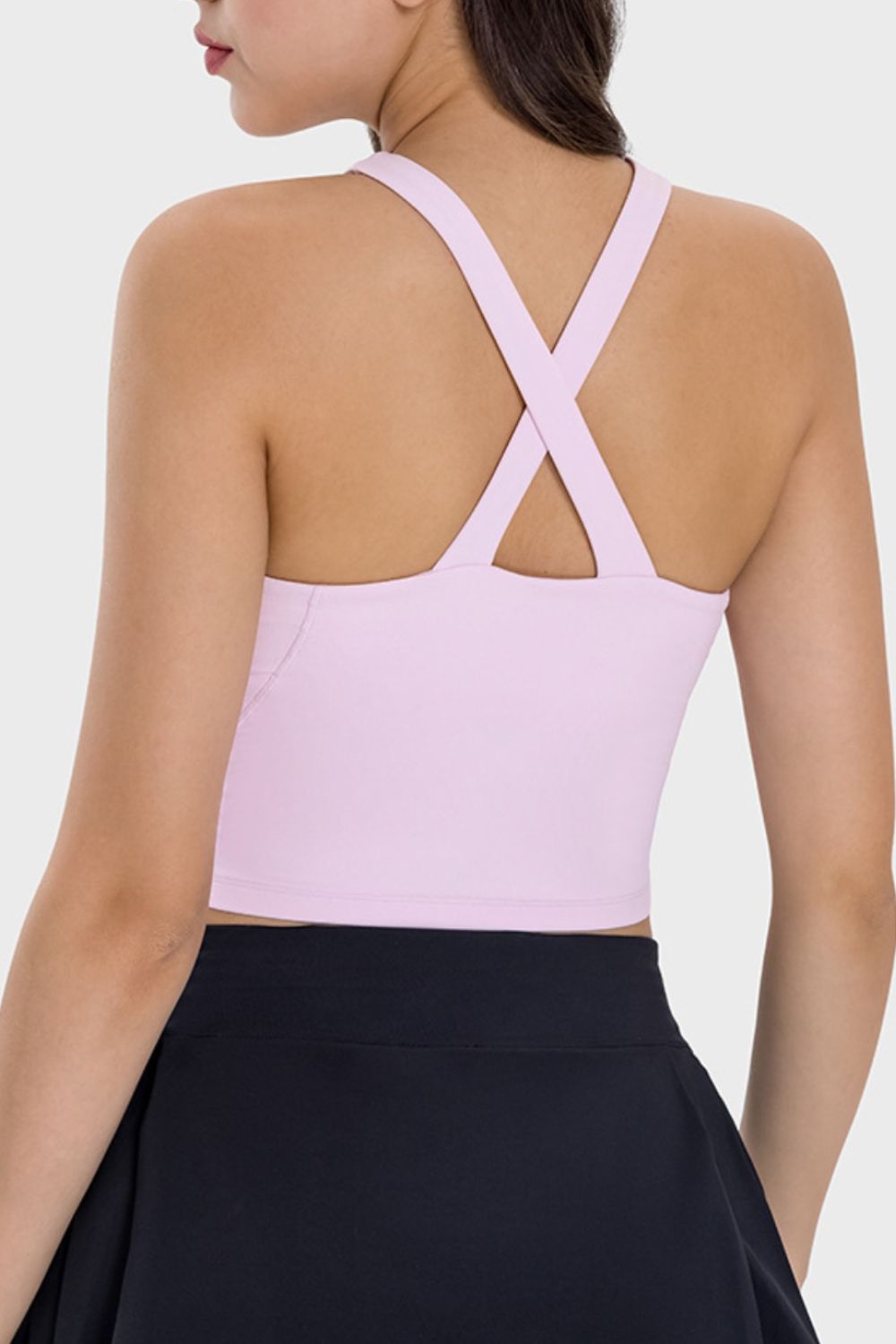 Crisscross Grecian Neck Active Cami - The Daily Makeover