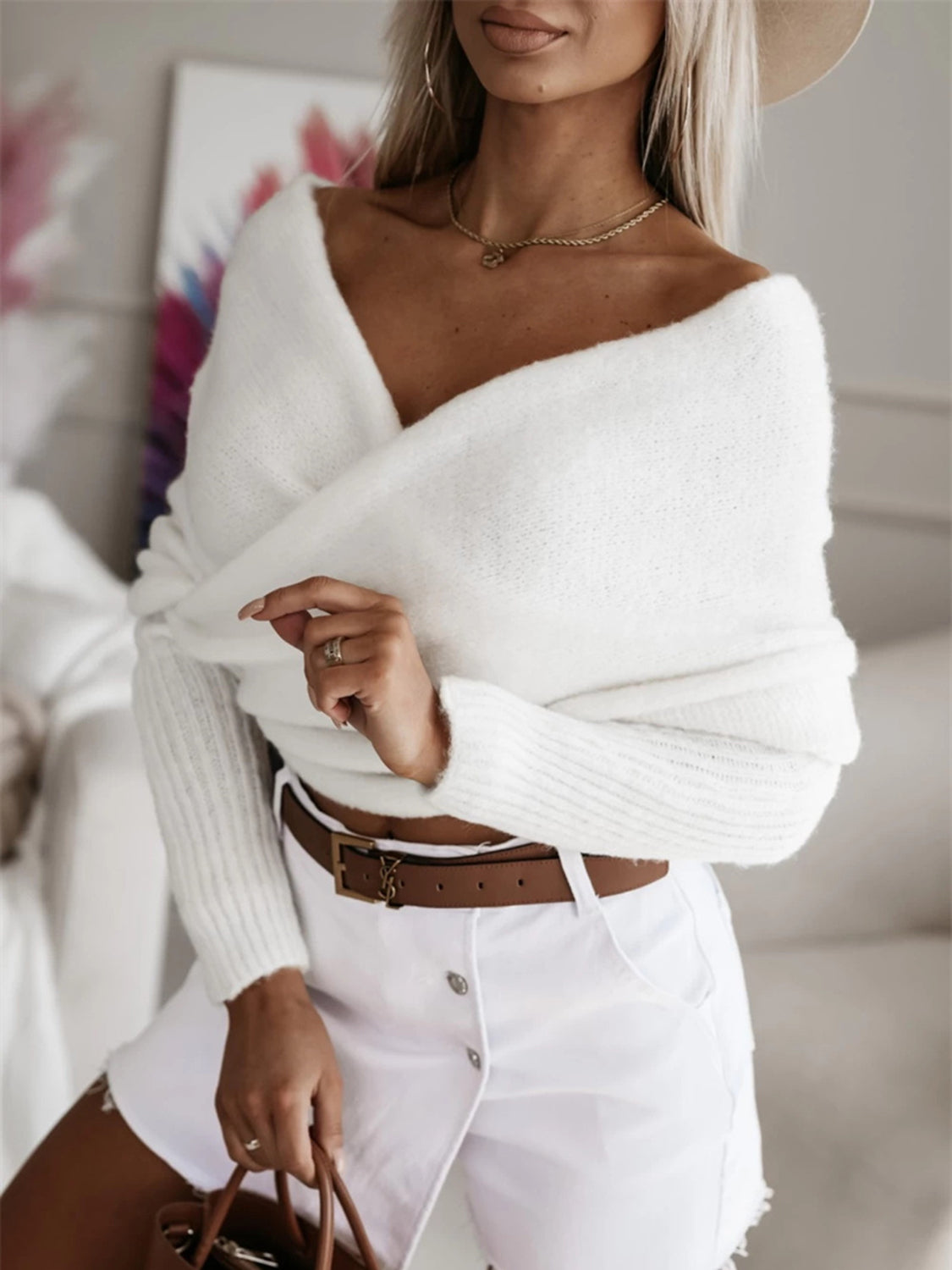 Long Sleeve Cropped Knit Top - The Daily Makeover