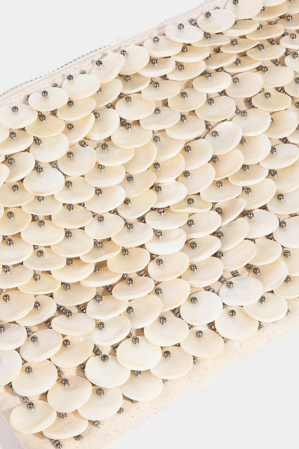 Fame Mother Of Pearl Disc Beaded Rectangle Bag - The Daily Makeover