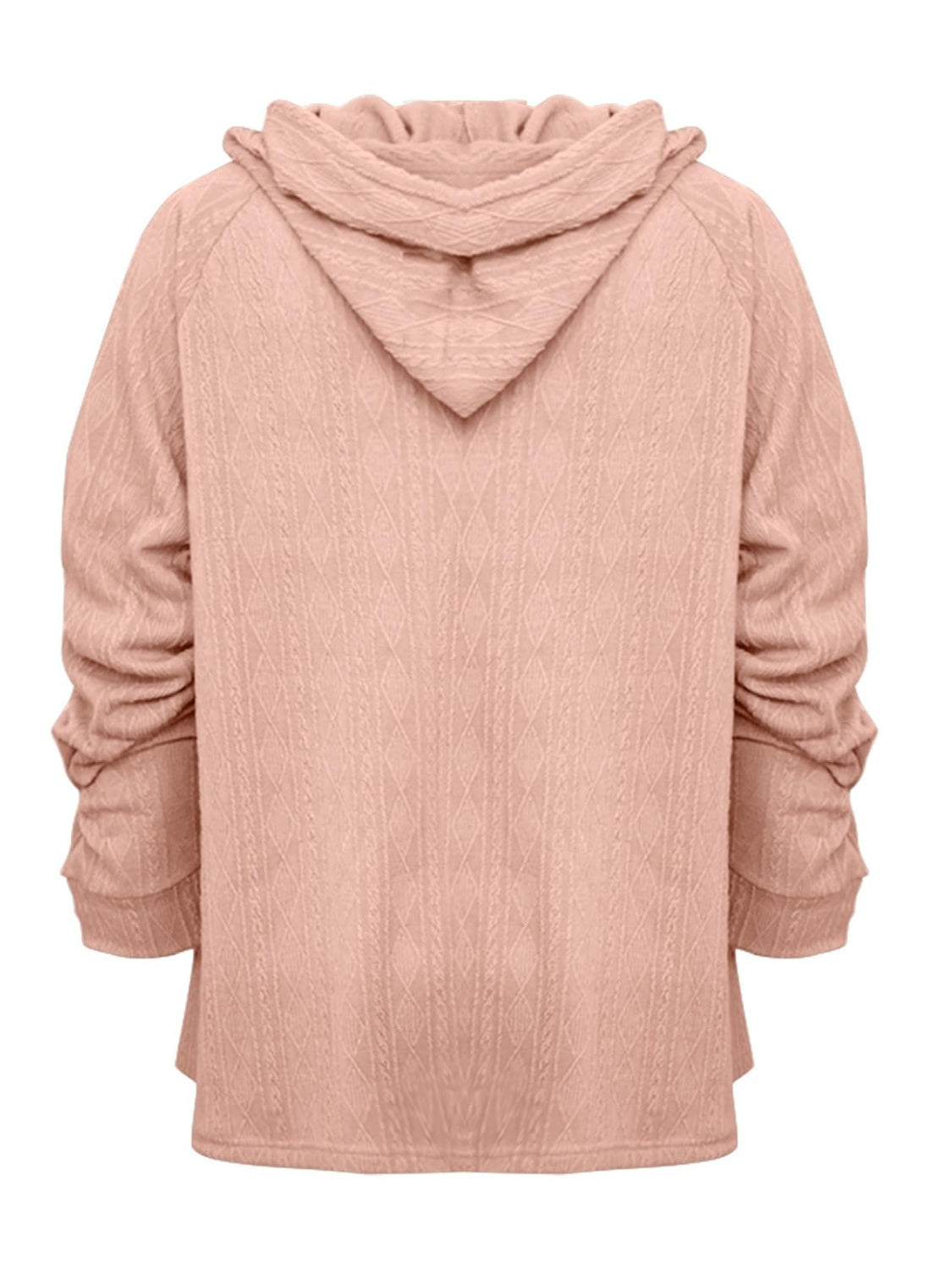 Full Size Drawstring Long Sleeve Hoodie - The Daily Makeover