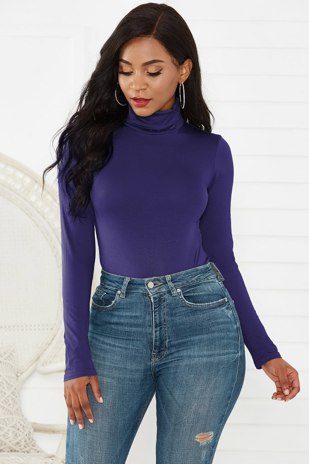 Turtleneck Long Sleeve Bodysuit - The Daily Makeover