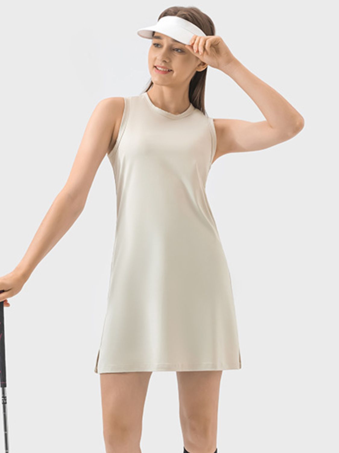 Round Neck Sleeveless Active Dress - The Daily Makeover