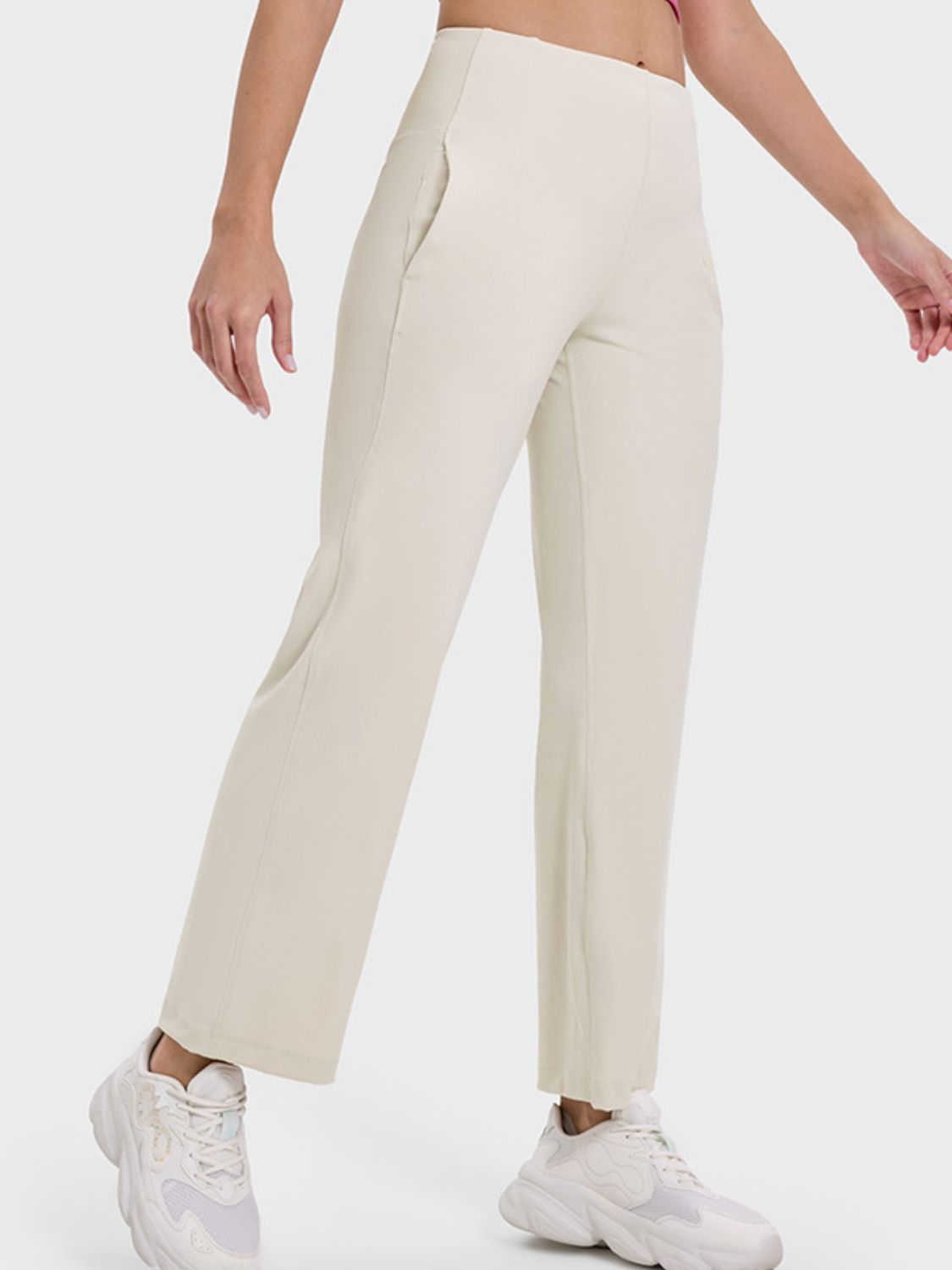 Pocketed High Waist Active Pants - The Daily Makeover